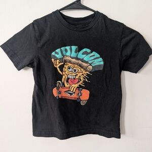 Volcom Toddler Boys Skateboard Pizza T-shirt 3T